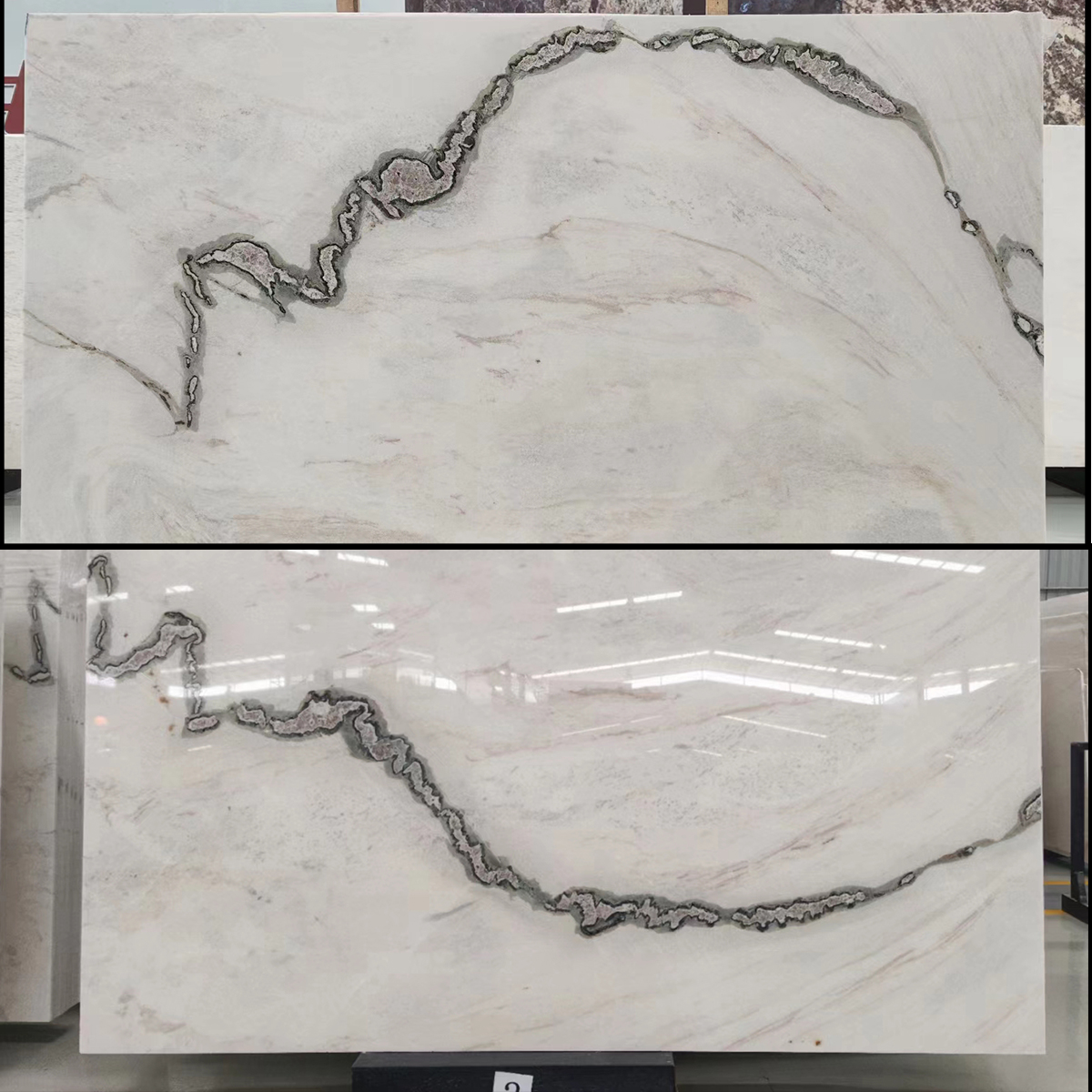 Luxury White Pink Marble Slab For Kitchen Island Countertop Livingroom Background Wall Decor Marble Furniture 