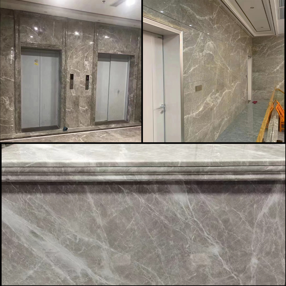 Luxury Fashion Light Grey Marble Slab For House Decoration Stone Projects Marble Furniture Villa Staircase