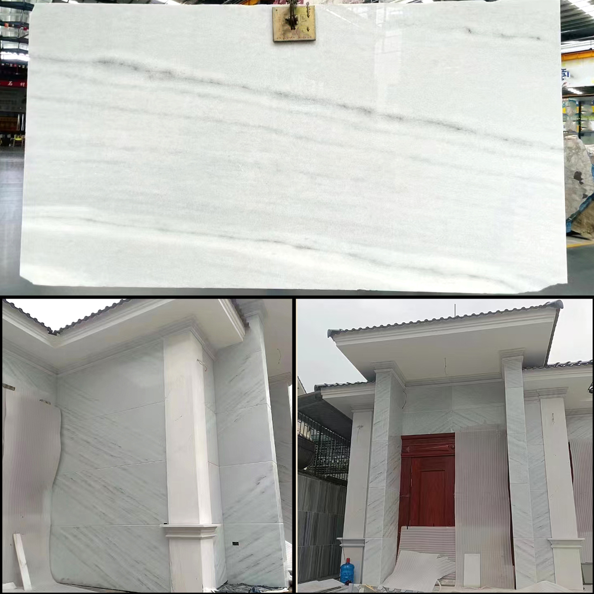 Royal Colombia White Marble For House Exterior Wall Panel Floor Tiles Villa Decoration Projects Staircase