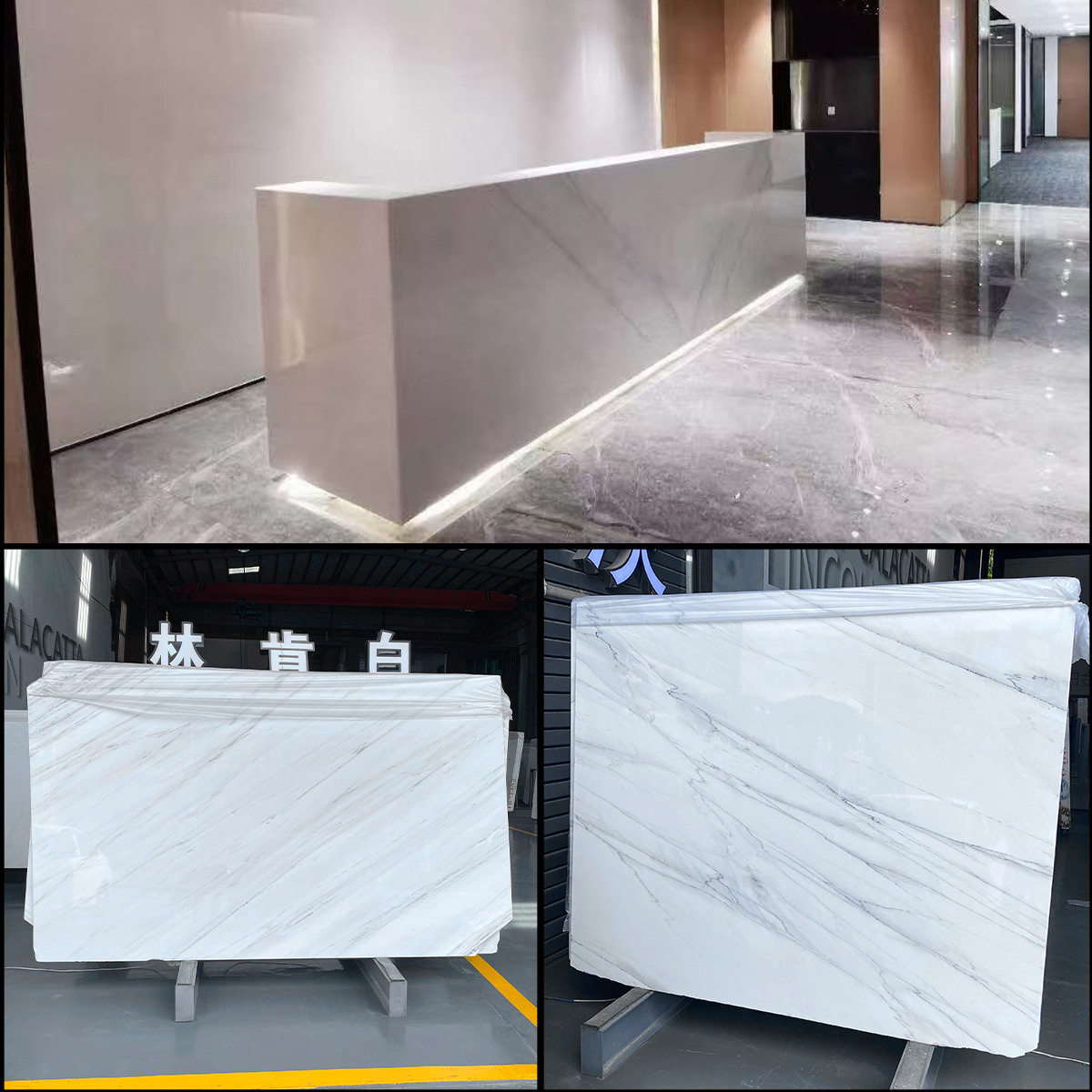 Luxury Lincoln White Marble Slab For Home Furniture Coffee Table Dining Table Floor Tiles Villa Staircase