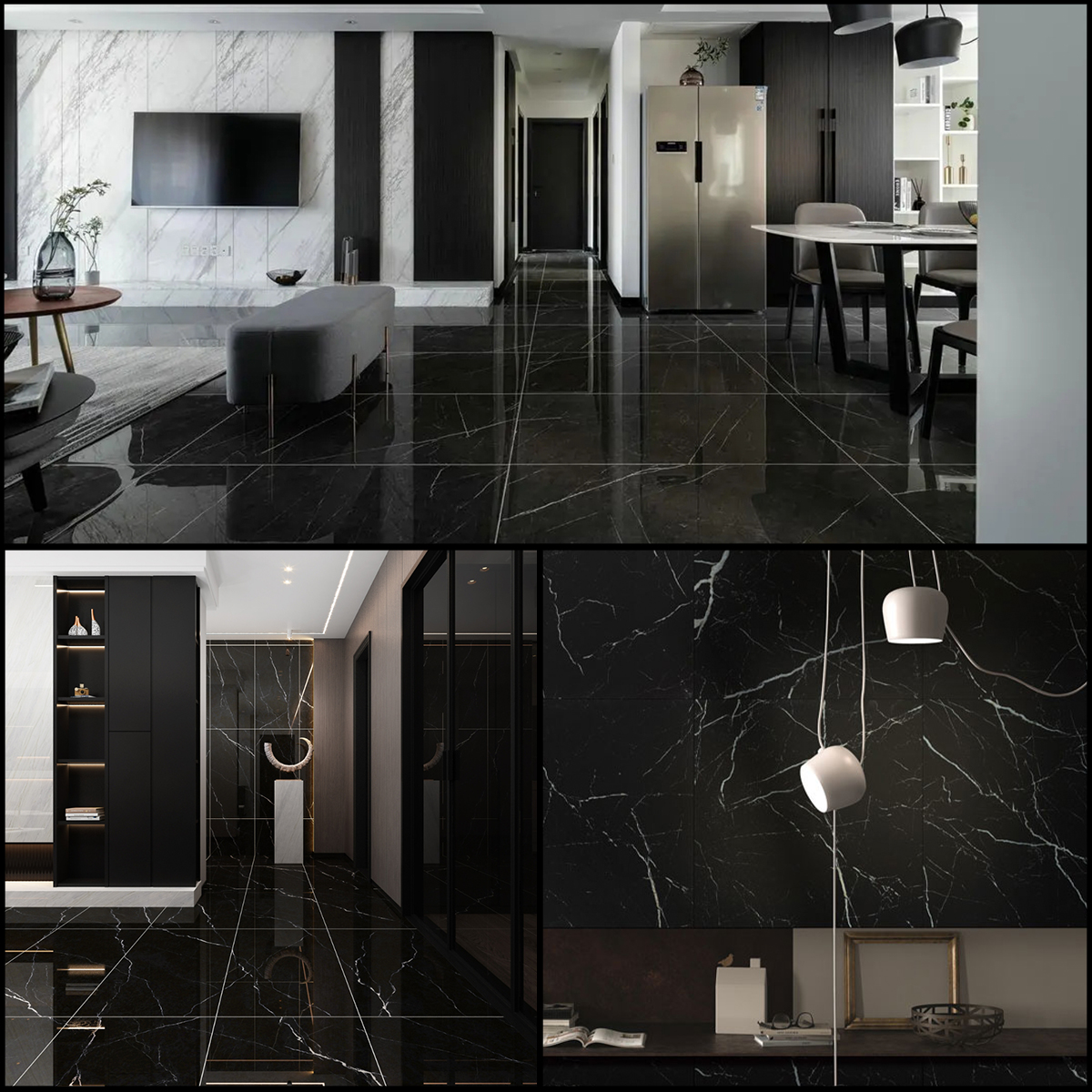 Whoslaes Cheap Price Black Marquina Marble Slab For Kitchen Island Countertop Floor Tiles Marble Coffee Table Marble Dining Table Wall Panel Floor Tiles