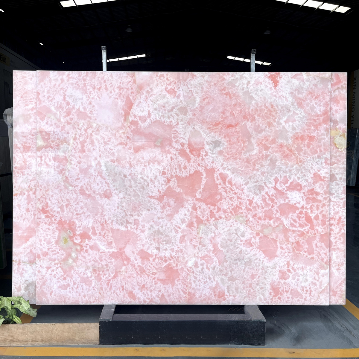 Luxury Natural Pink Onyx Slab For House Wall Background Panel Floor Tiles Bathroom Vanity Staircase Home Furniture