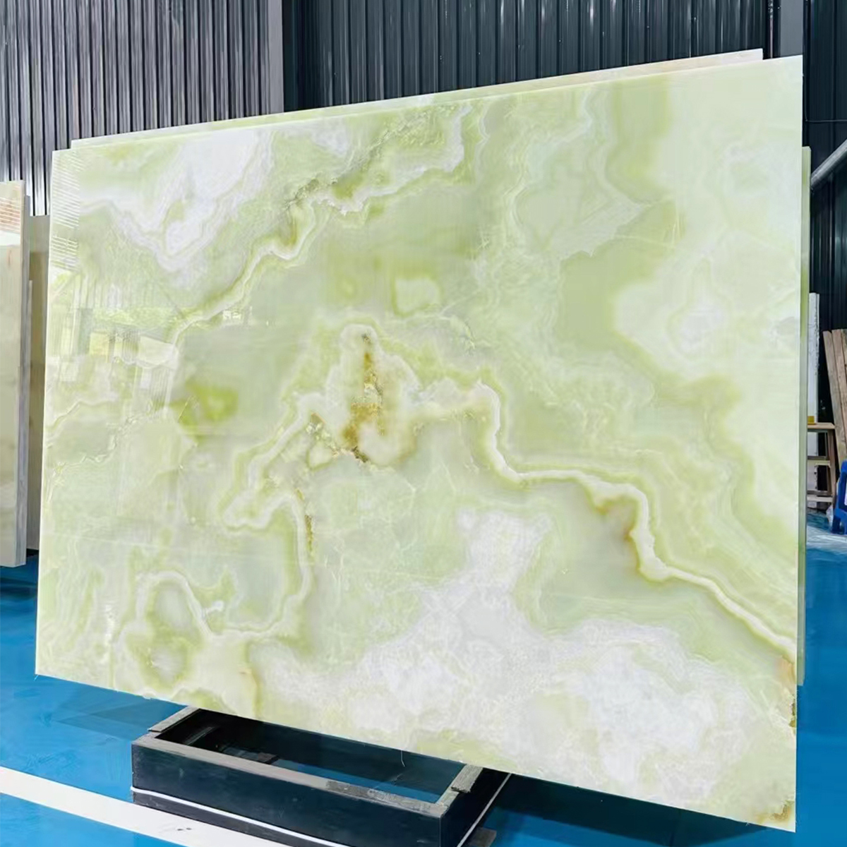 Natural Top Grade Light Green Onyx For Wall Panel Kitchen Island Countertop Bathroom Floor Tiles Bathroom Vanity