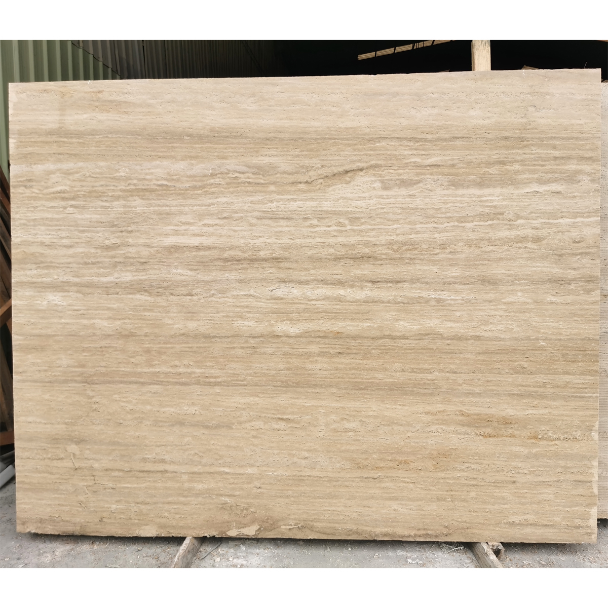 Wabi-sabi Vintage Beige White Travertine Slab For Kitchen Island Countertop Side Table Coffee Table