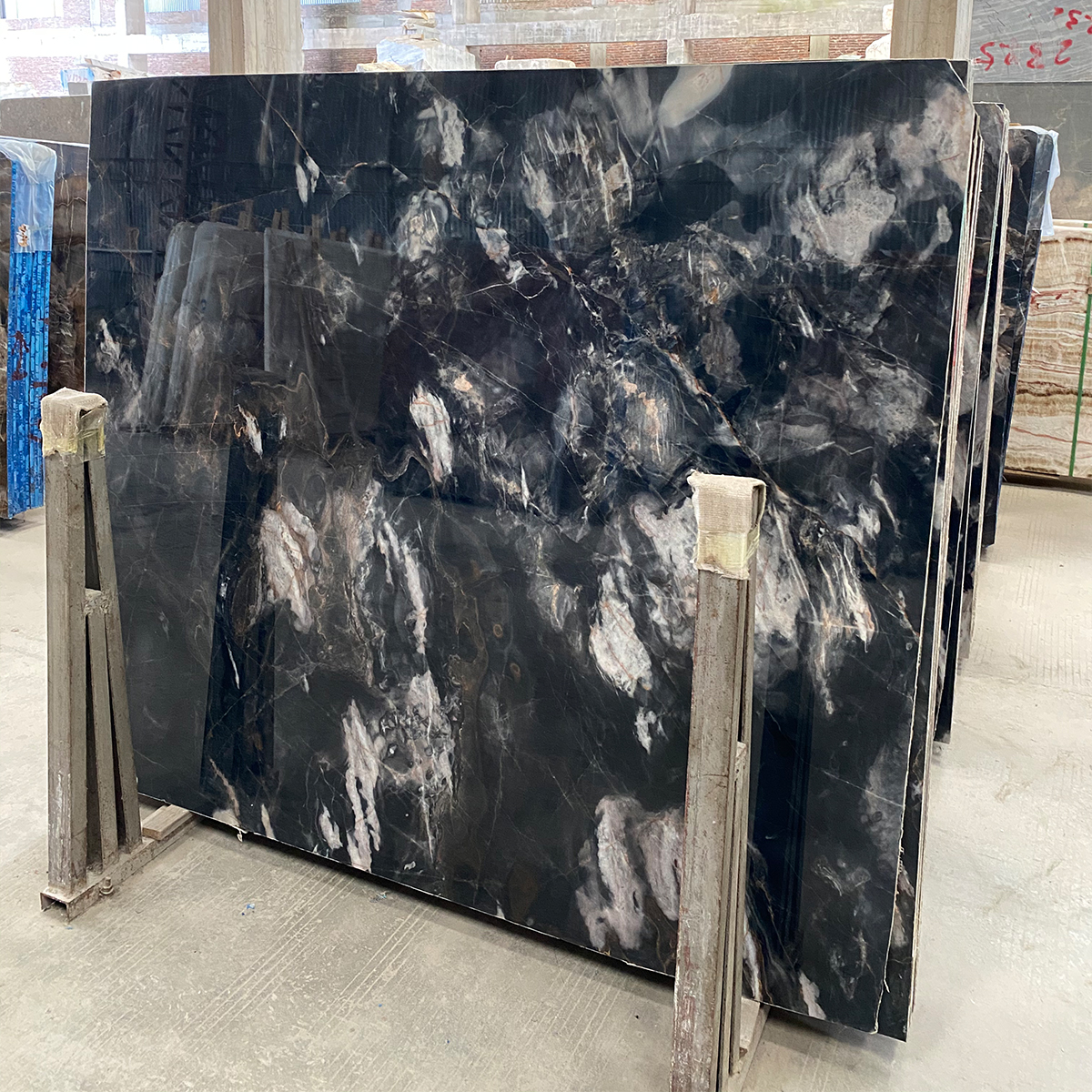 Luxury Black Rose Gold Marble Slab For Kitchen Countertop Floor Tiles Marble Furniture Wall Panel