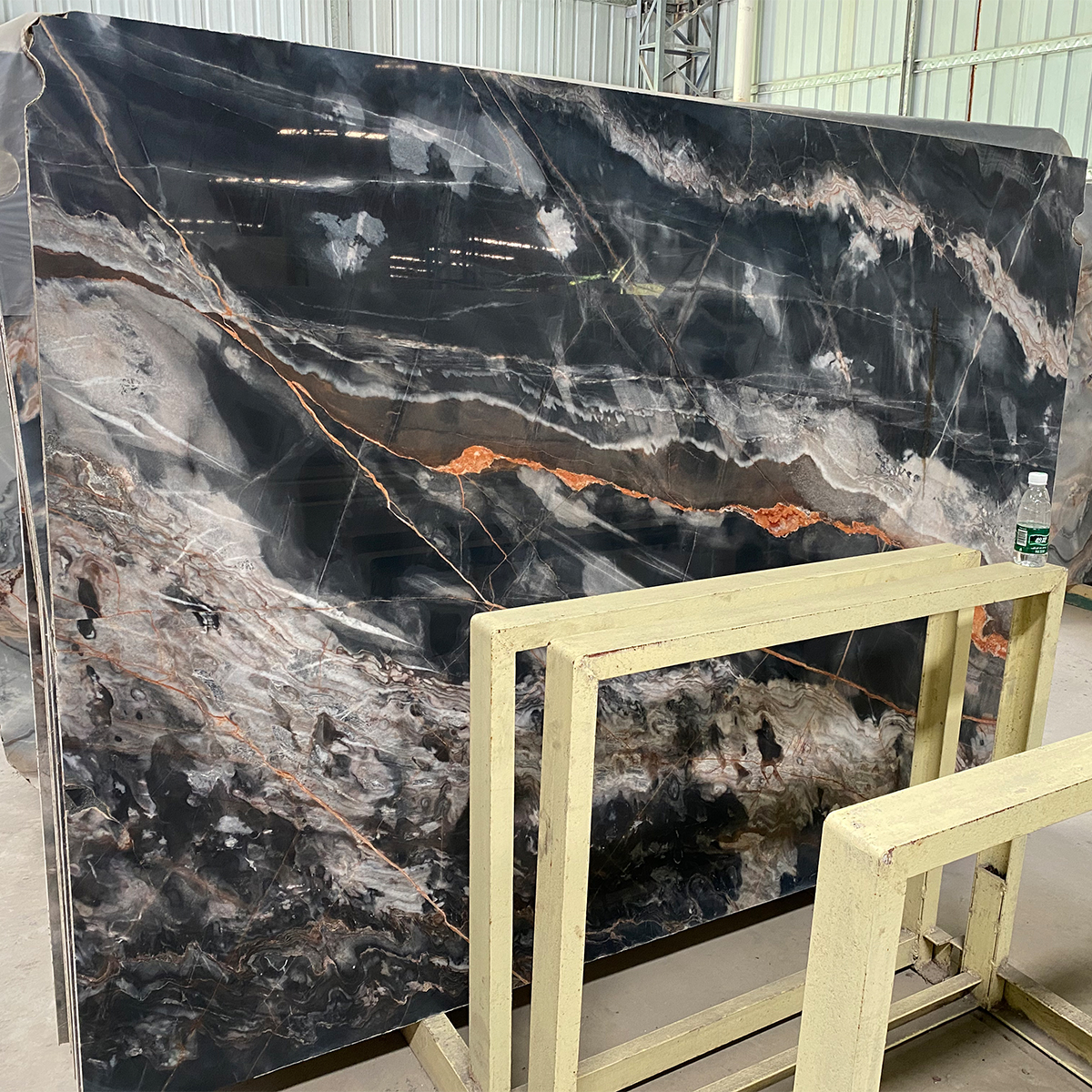 Luxury Black Rose Gold Marble Slab For Kitchen Countertop Floor Tiles Marble Furniture Wall Panel