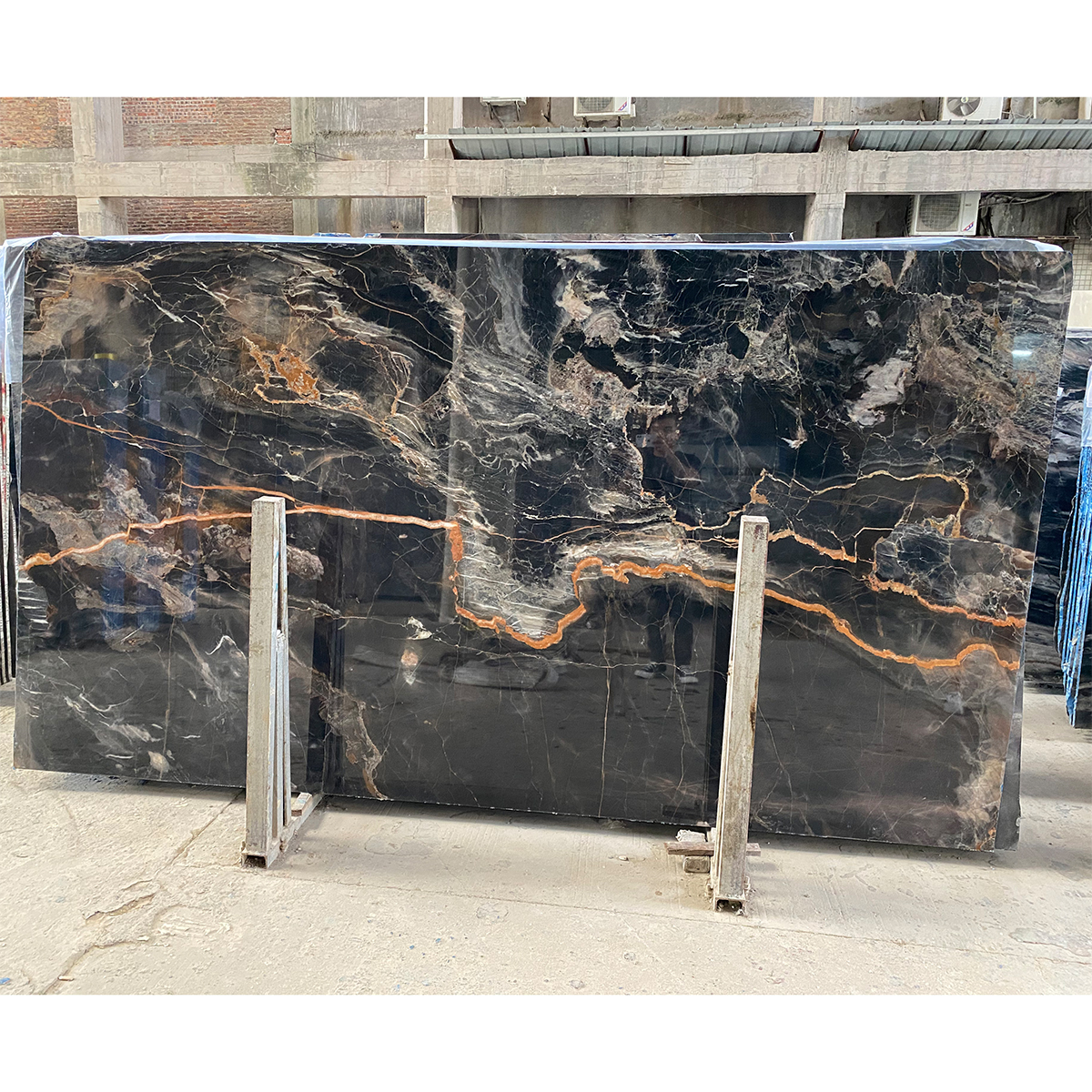 Luxury Black Rose Gold Marble Slab For Kitchen Countertop Floor Tiles Marble Furniture Wall Panel