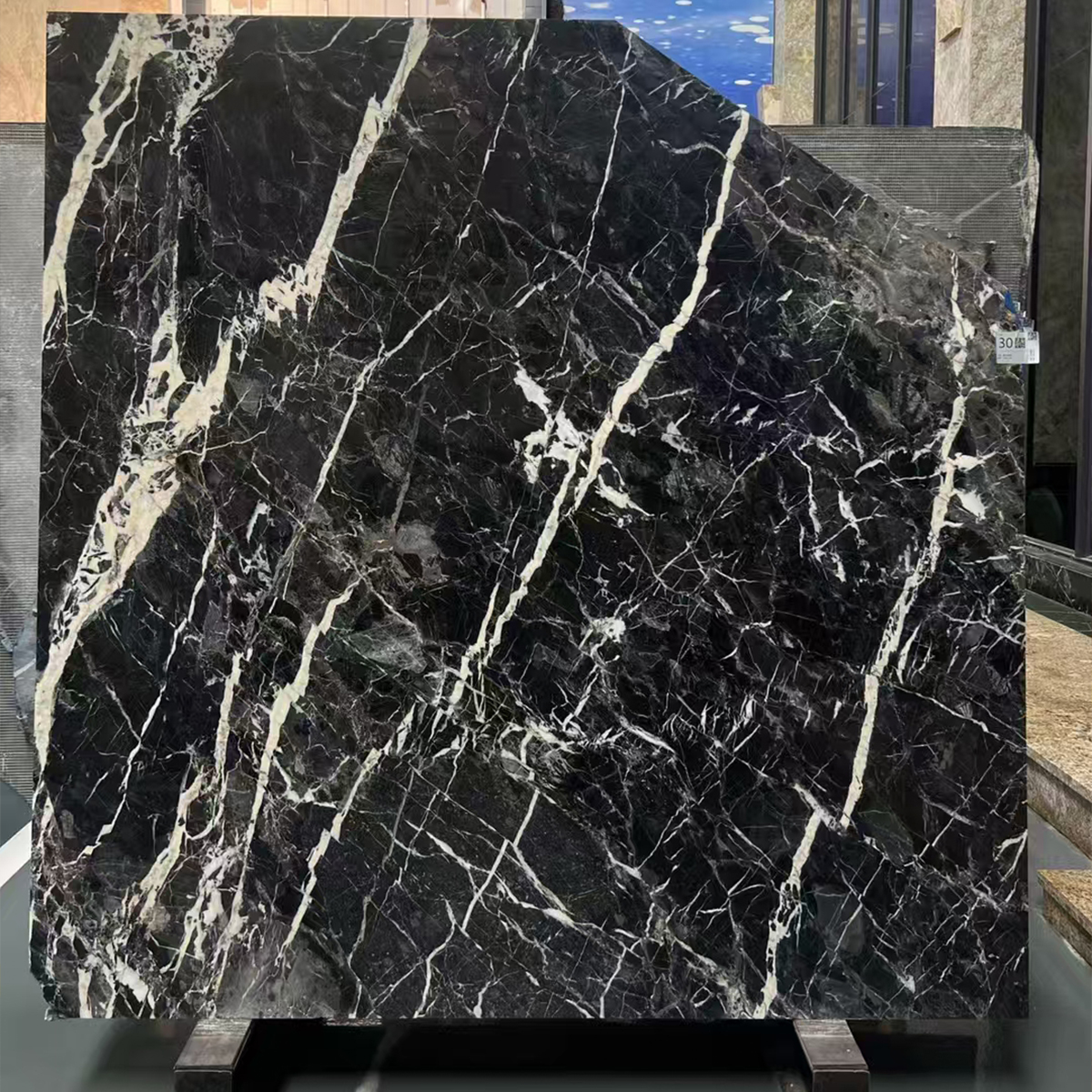 Natural Luxury Italy Black Net Marble For Livingroom Wall Background Decor Floor Tiles Kitchen Countertop