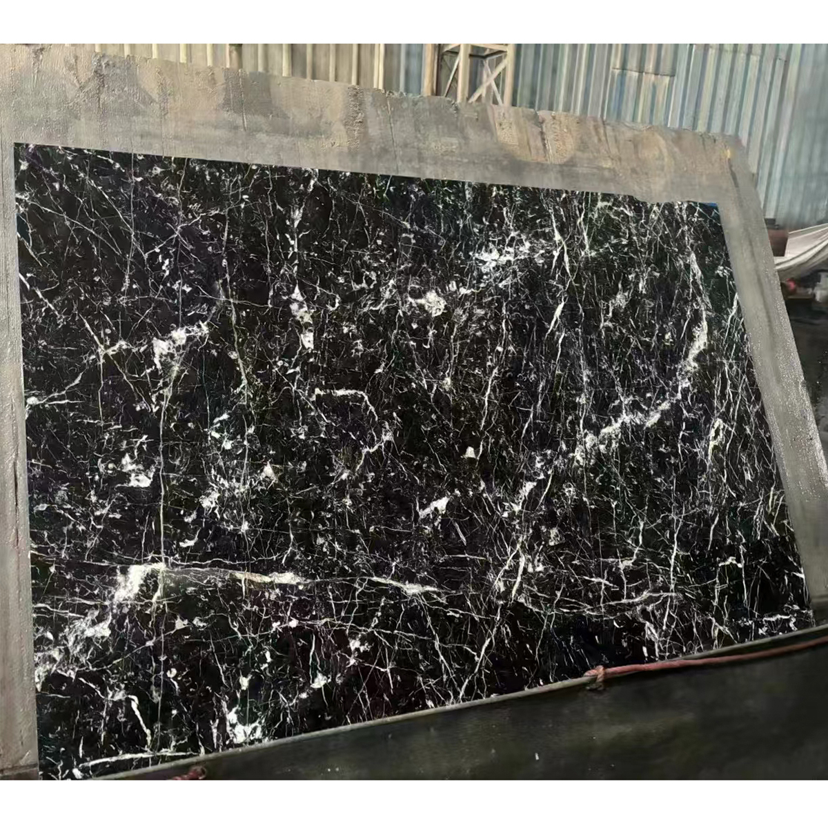 Natural Luxury Italy Black Net Marble For Livingroom Wall Background Decor Floor Tiles Kitchen Countertop