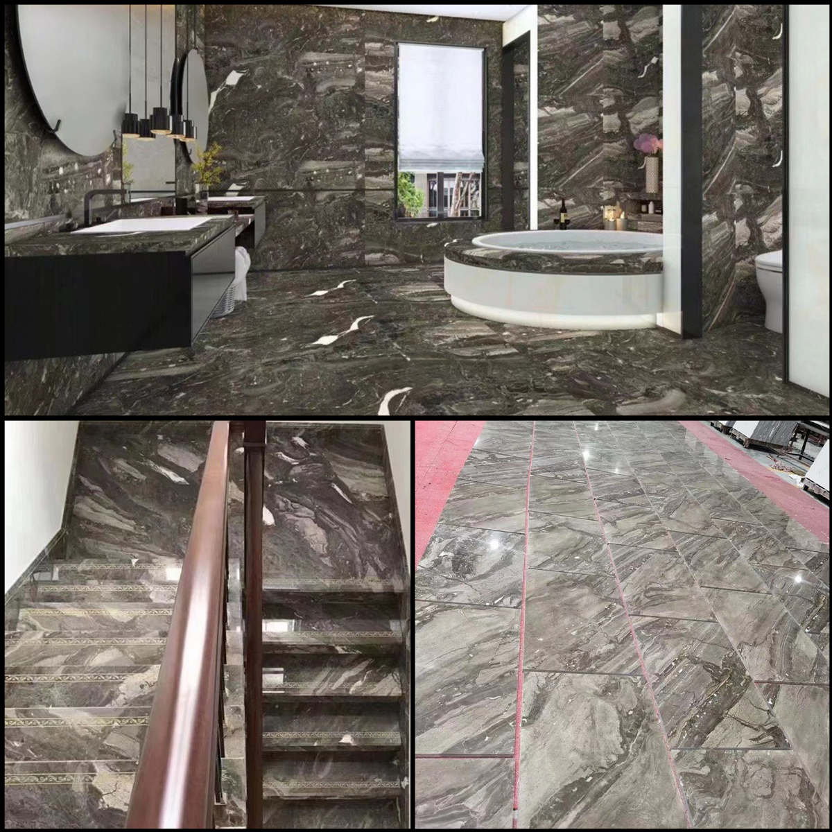 Natural Venice Grey Brown Marble For Whole House Decoration Staircase Floor Tiles Wall Panel Bathroom Bathtubs