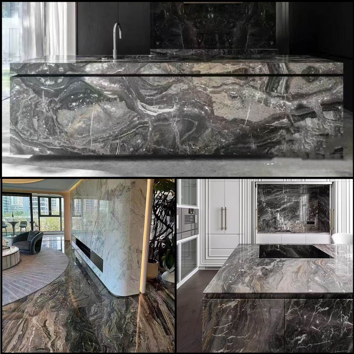 Luxury Venice Brown Marble For Kitchen Island Countertop Floor Tiles Livingroom Wall Decor