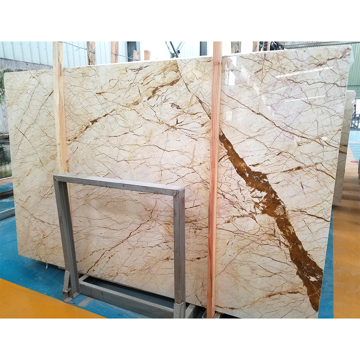 Luxury Sofitel Gold Marble Slab For Exterior Wall Panel Floor Tiles Bathroom Bathtubs