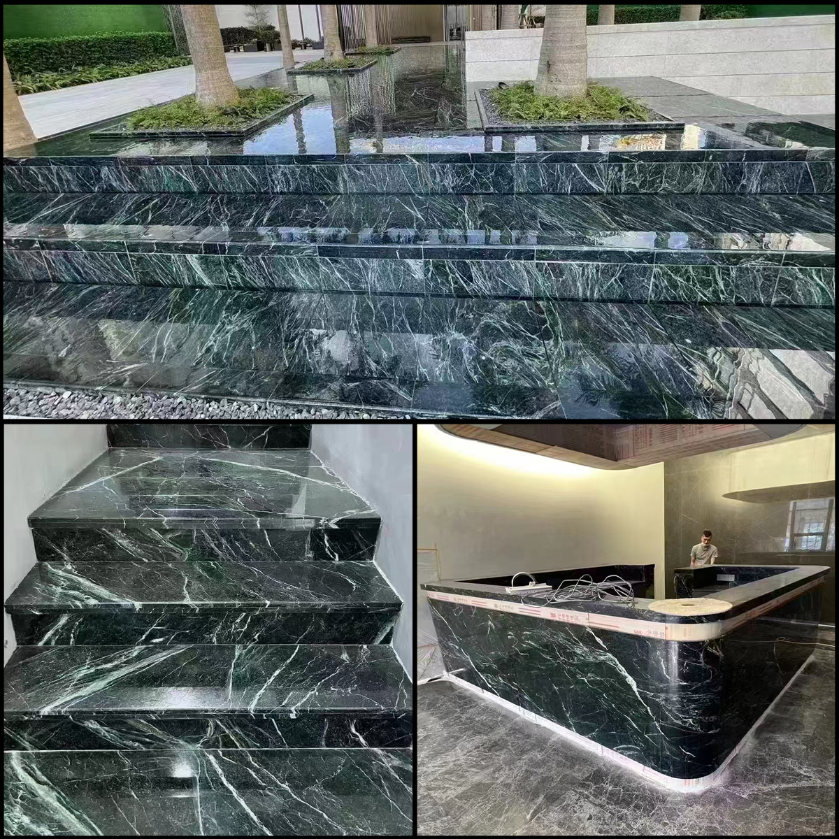 Luxury Arabescato Green Marble Slab For Hotel Lobby Decoration Staircase Floor Tiles Table Countertop