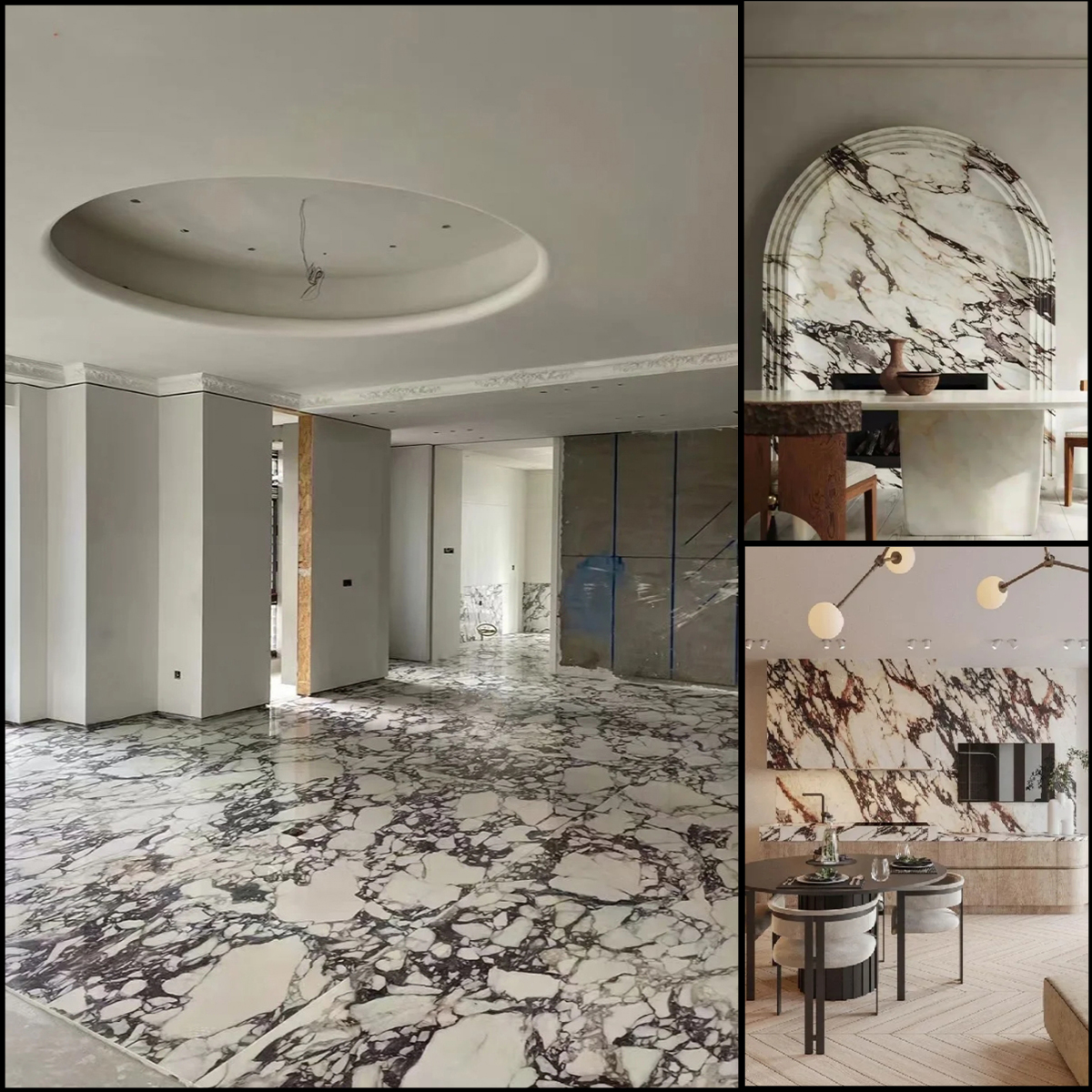 Luxury Calactta Viola Marble Flor Staircase Kitchen Island Countertop Wall Panel Home Furniture Bathroom Vanity Bathtub House Decoration