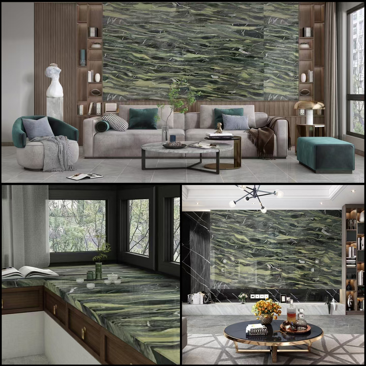 Luxury Light Jade Green Marble Slab For Interior Wall Panel Furniture Countertop Floor Tiles Kitchen Island Countertop House Decoration