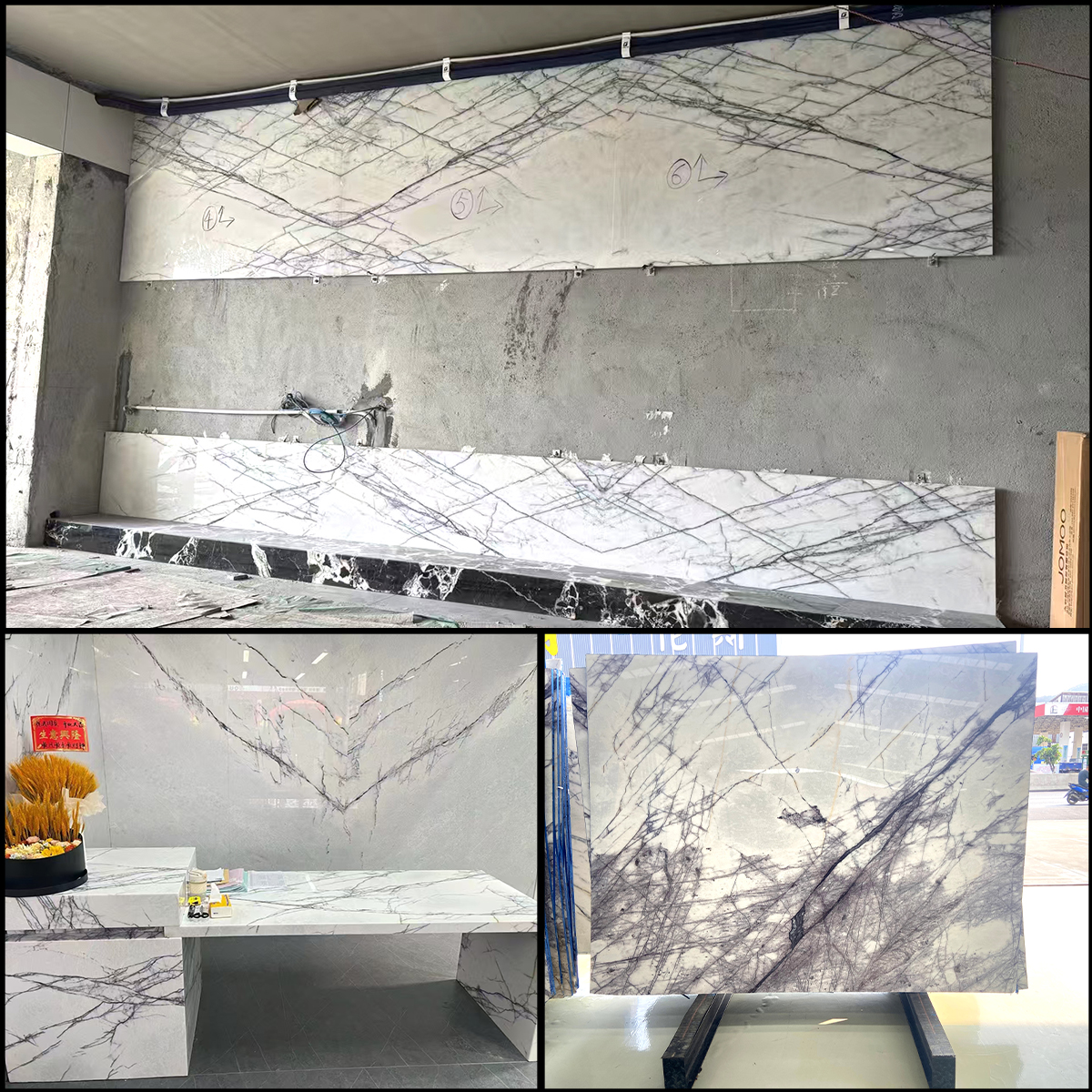 Natural Lilac Marble Slab For Interior Wall Panel Staircase Kitchen Countertop Home Furniture Floor Tiles Bathroom Vanity