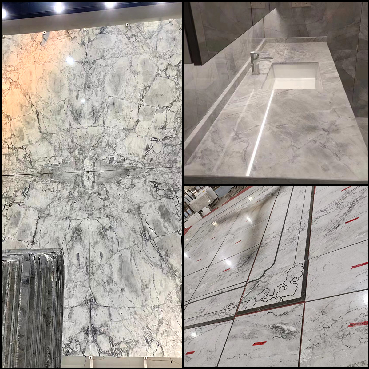 Luxury Brazil Oreo Calactta Grey Marble Slab For Kitchen Island Countertop Home Furniture Ceiling Tiles Floor Tiles