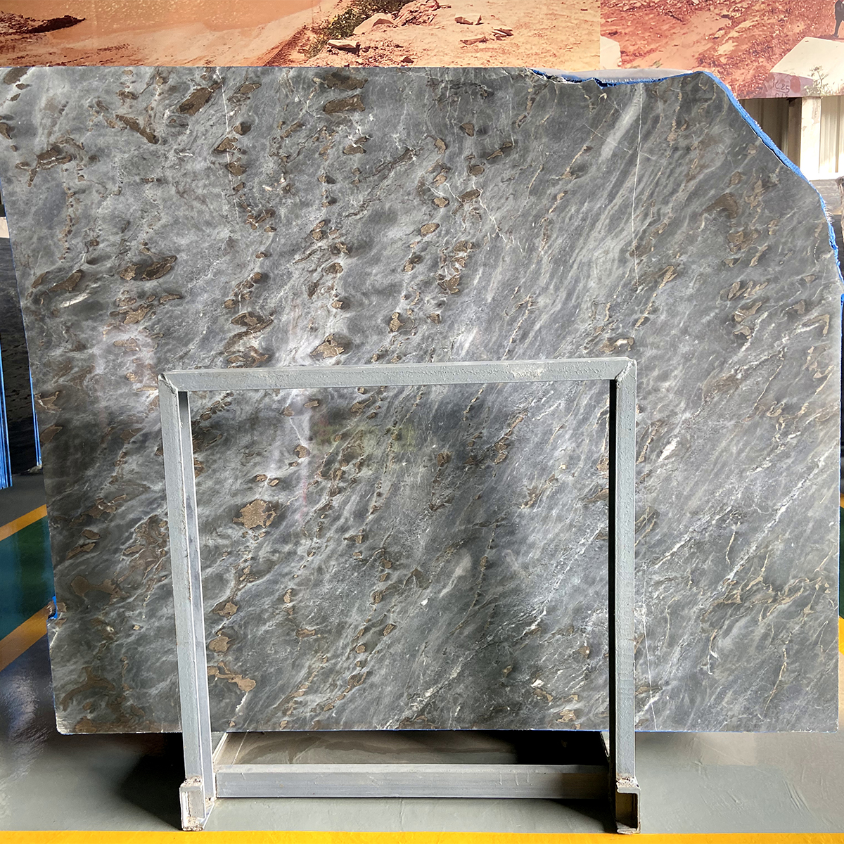 Lxuury Golden Grey Sand Marble Slab For Kitchen Island Countertop Staircase Floor Tiles Bathroom Vanity Wall Panel