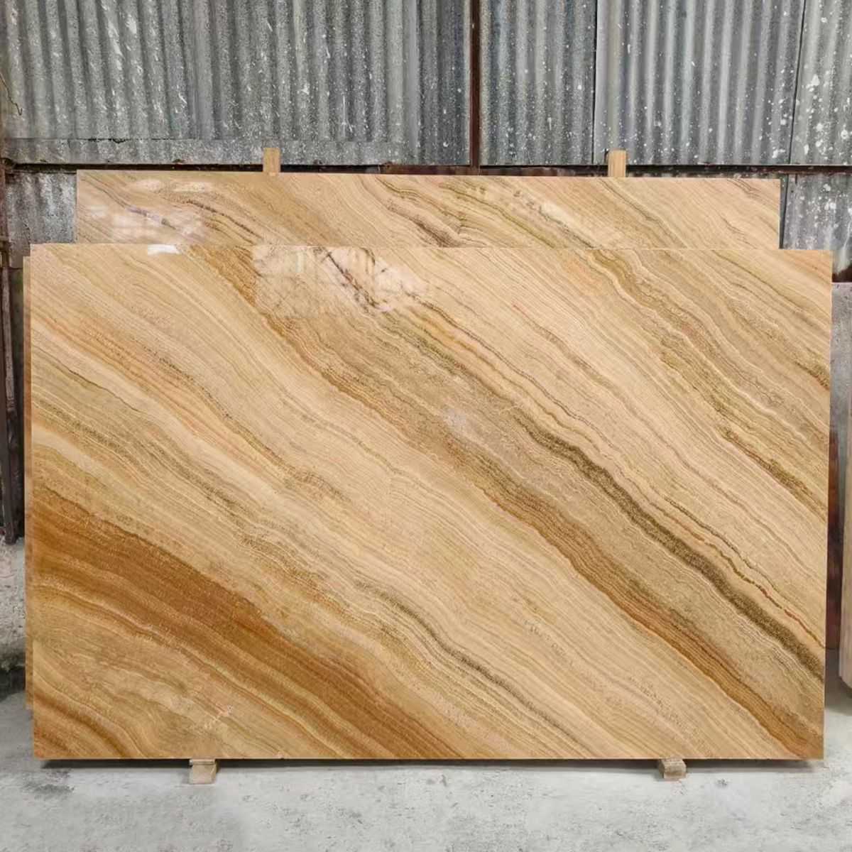 Best Grade Yellow Wood Grain Beige Marble For Wall Panel Floor Tiles Kitchen Countertop