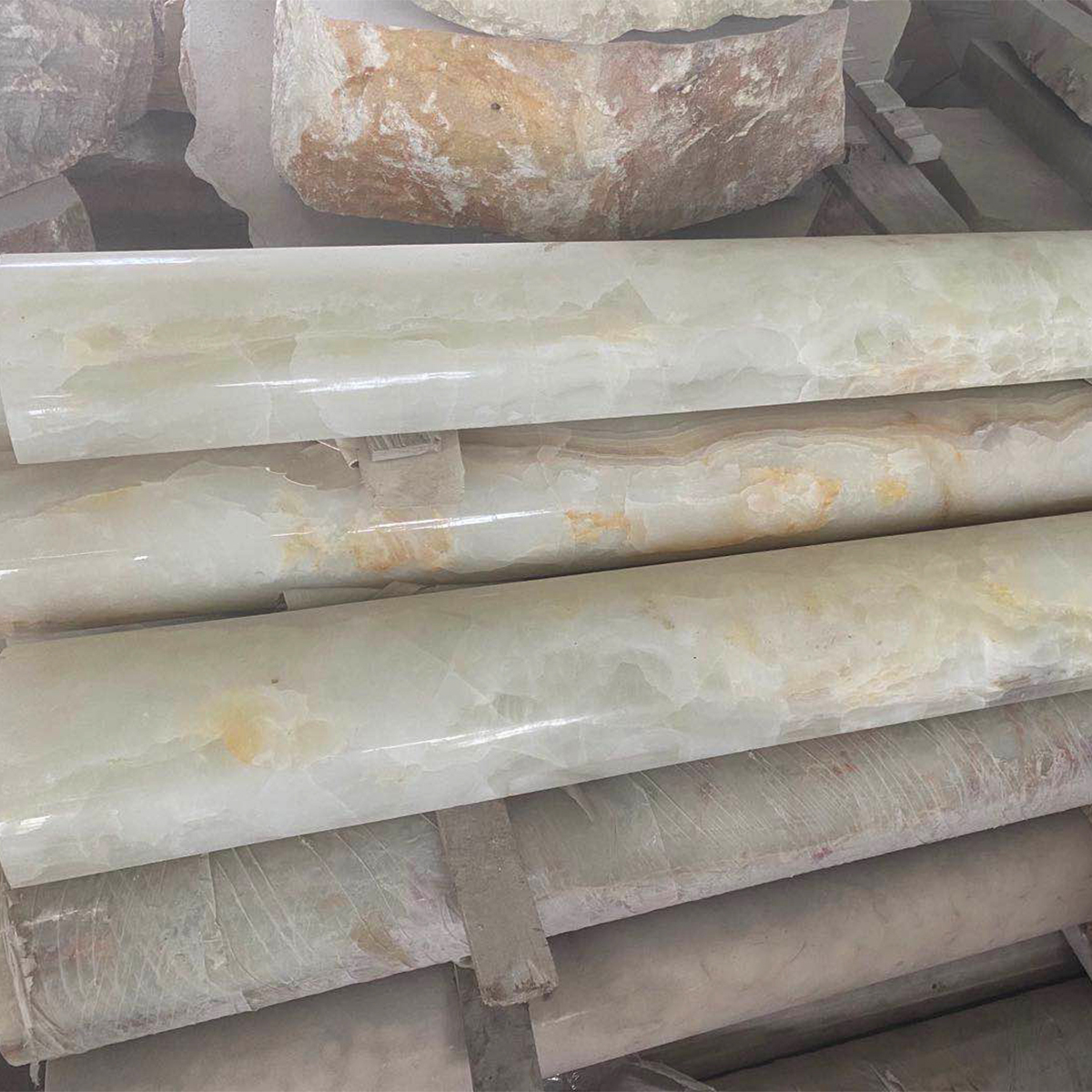 Natural Luxury White Onyx Slab For Villa Luxury Store Hotel Shopping Mall Decoration Projects