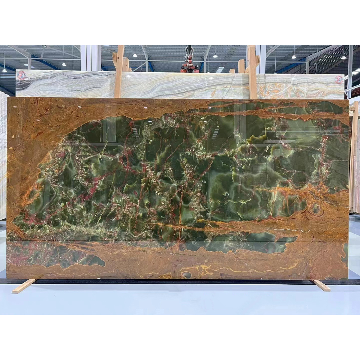 Natural Green Jade Onyx Slab For Kitchen Island Countertop Floor Tiles Onyx Furniture