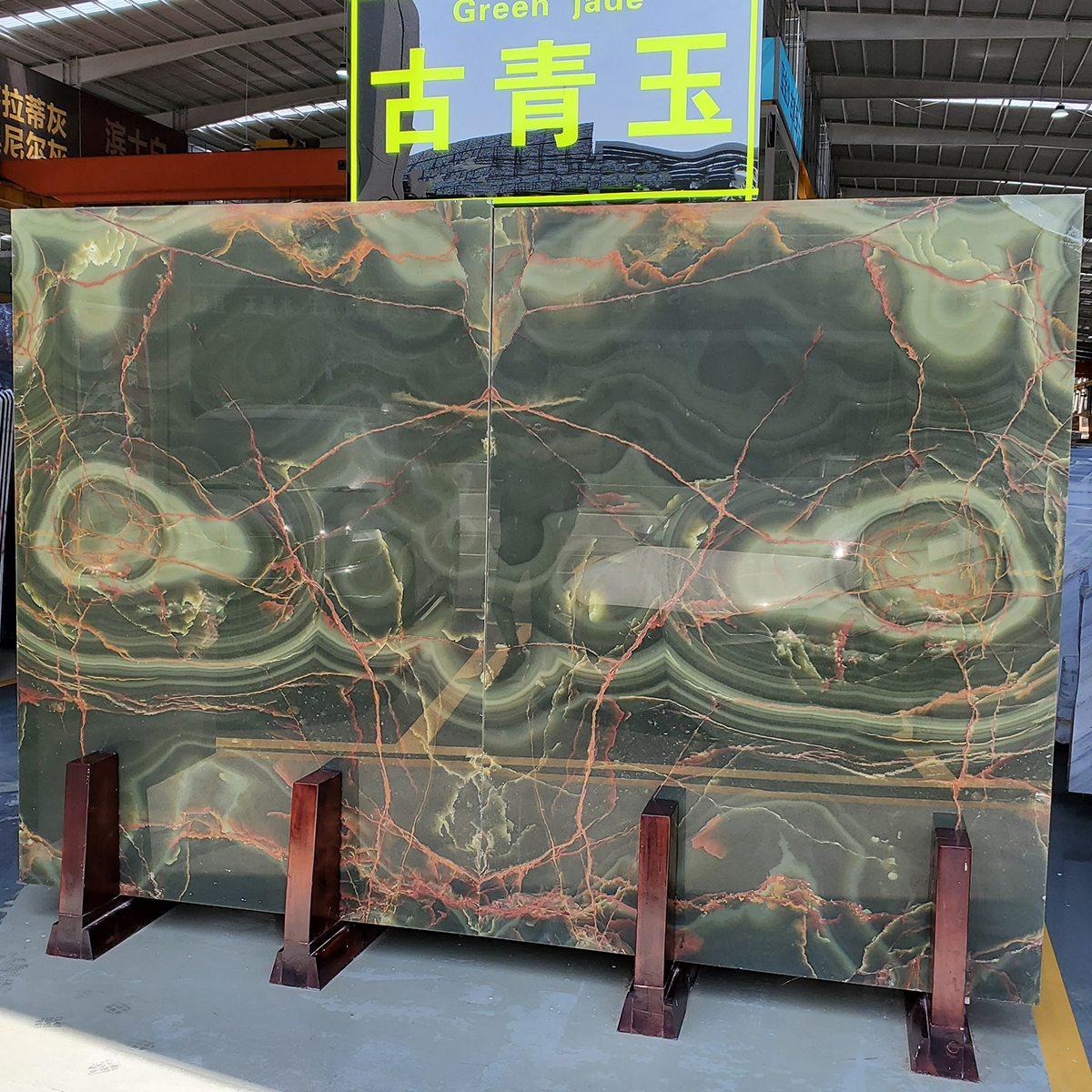 Luxury Antique Light Green Onyx Slab For Wall Panel Kitchen Island Countertop Onyx Furniture Onyx For Luxury Store