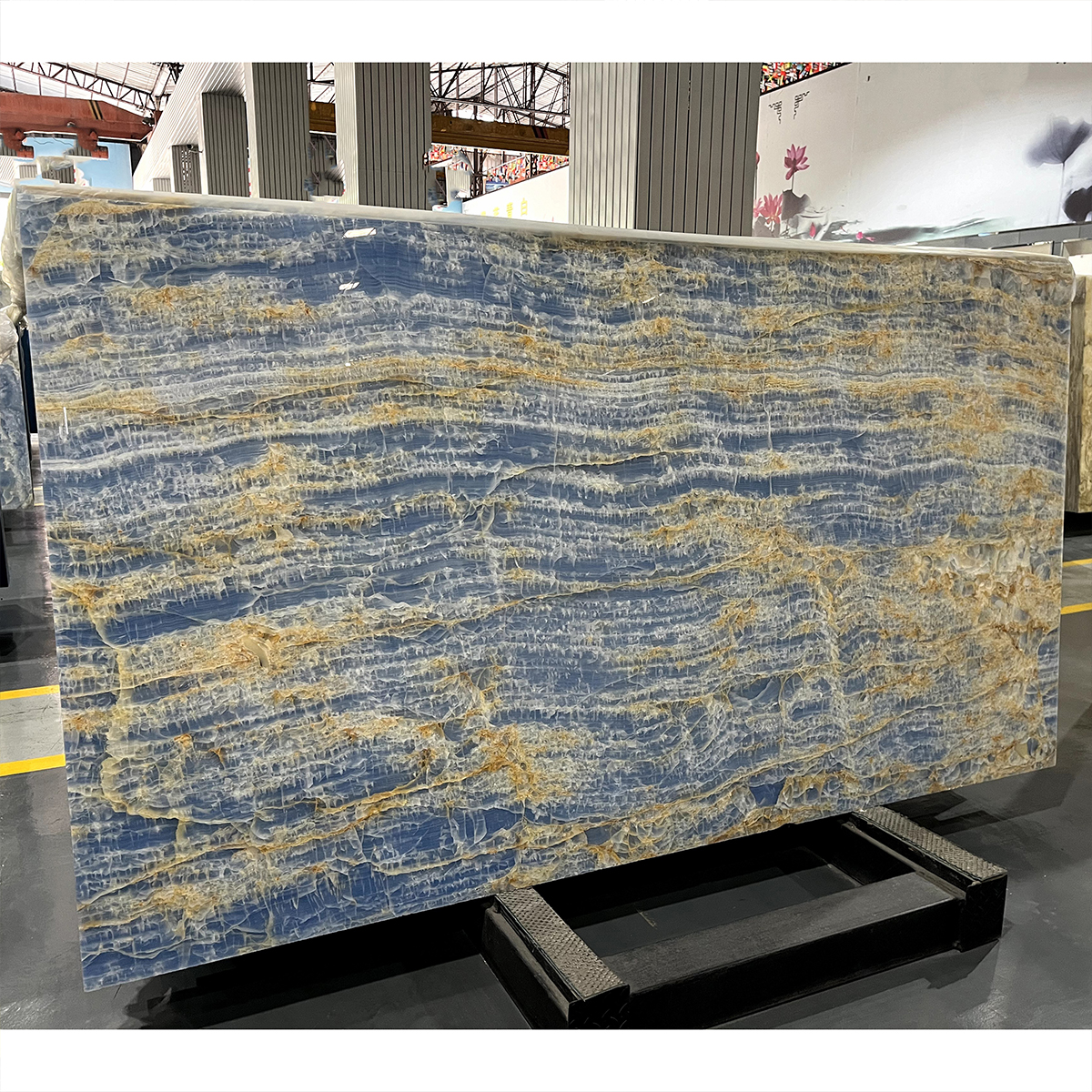 Luxury Royal Blue Onyx For House Decoration Kitchen Island Countertop Floor Tiles