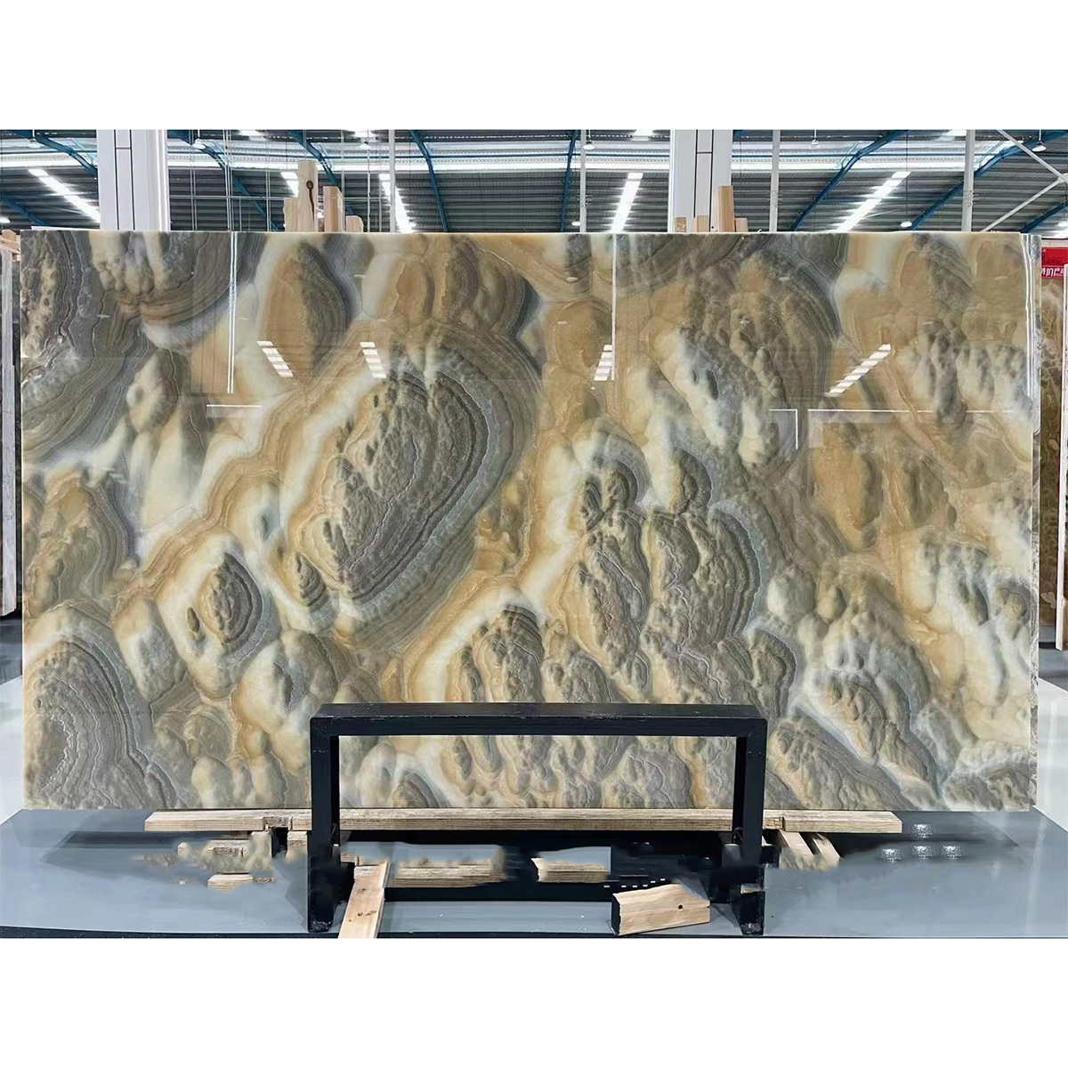 Luxury Ink Onyx Slab For Kitchen Island Countertop Home Furniture Livingroom Wall Panel Floor Tiles