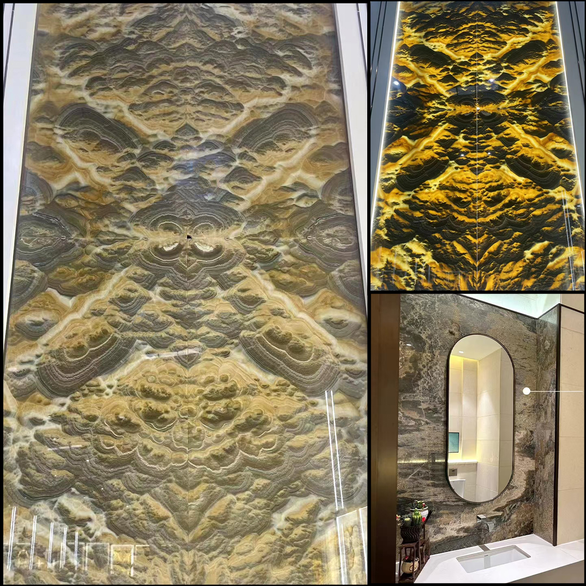 Luxury Ink Onyx Slab For Kitchen Island Countertop Home Furniture Livingroom Wall Panel Floor Tiles