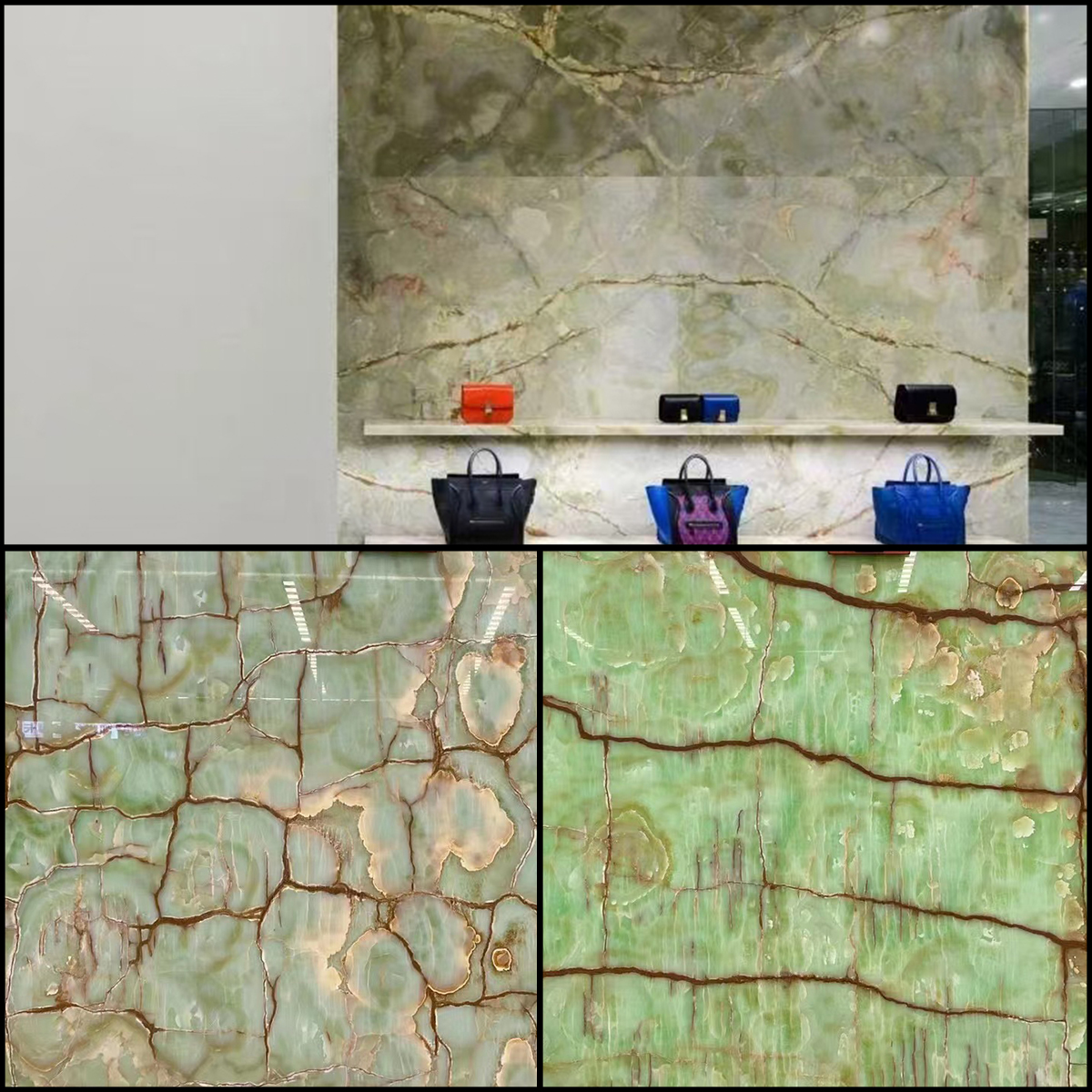 Natural Iran Green Onyx Slab For Livingroom Floor Tiles Wall Panel Onyx Furniture