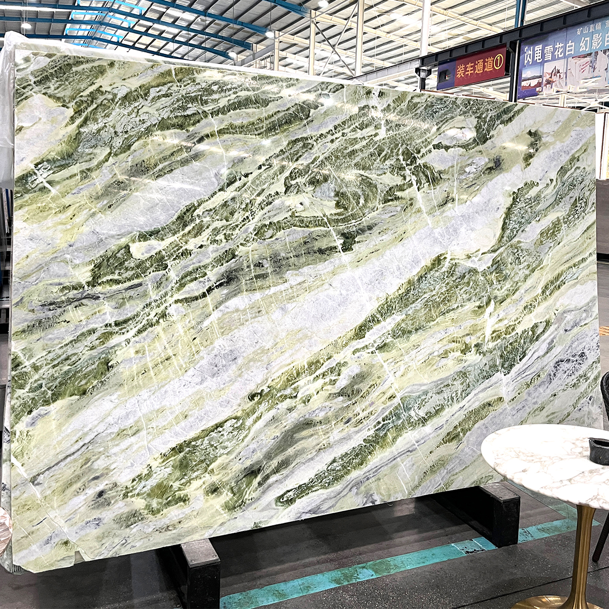 Modern Light Green Marble For Home Decor Luxury Furniture Wall Panel 