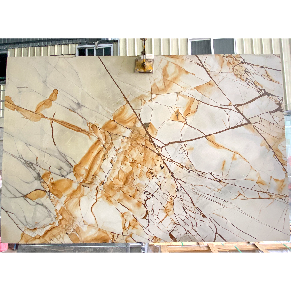 Luxury Golden Maple Leaf Gold Marble Slab For Villa Decoartion Case Hotel Lobby Decor Luxury Furniture