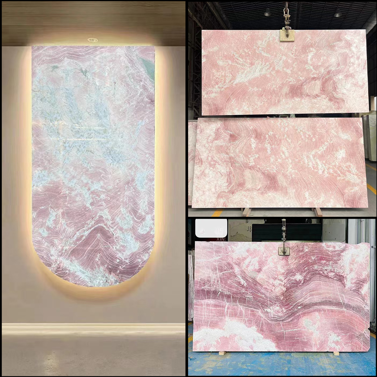 Luxury 100% Natural Phoenix Rainbow Pink Marble Slab For Wall Panel Kitchen Countertop Bathroom Livingroom Floor TIles