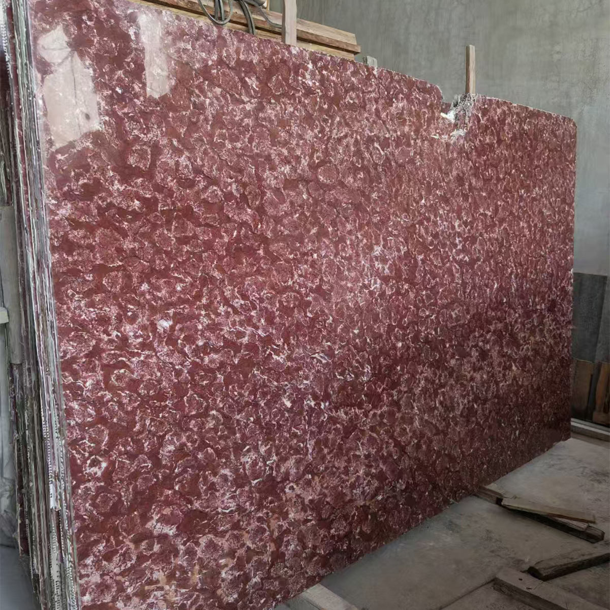 Natural Luxury Royal Red Rose Marble Veneer For Wall Decor Kitchen Countertop Home Furniture