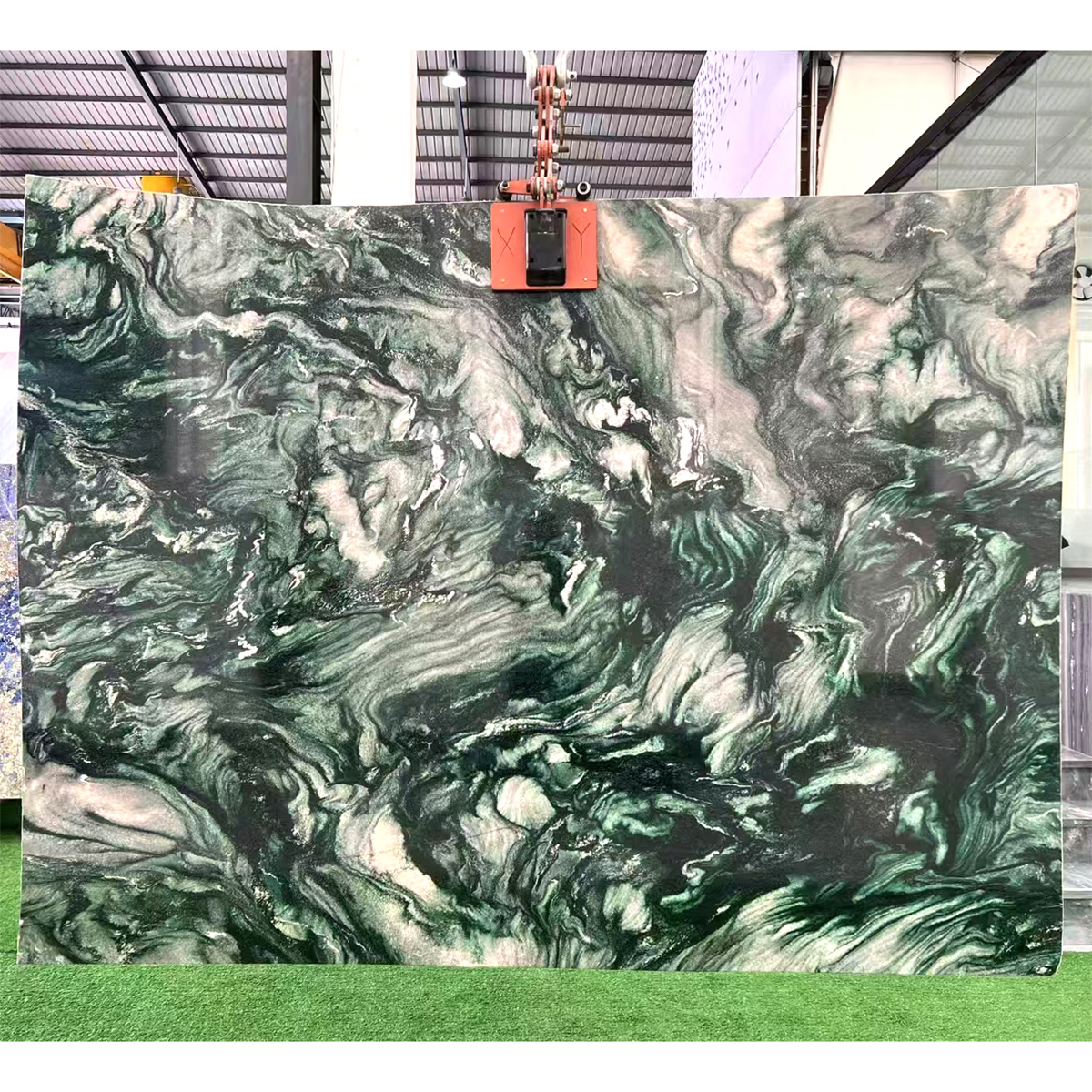 Luxury Natural Aurora Green Marble For Luxury Hotel Villa Decoration