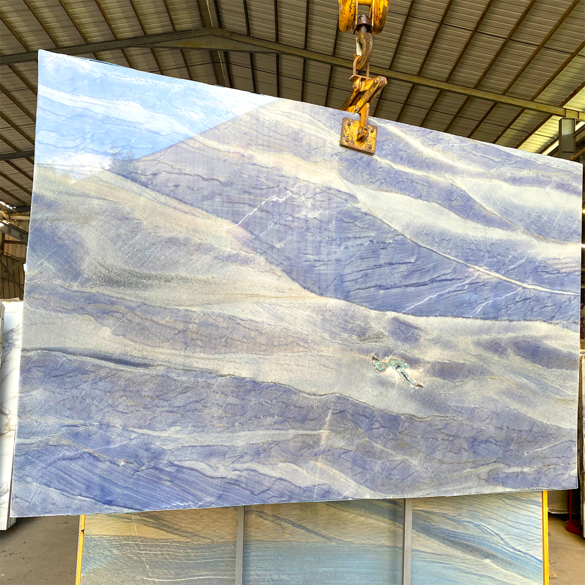 Luxury Natural Stone Customize Brazilian Gemstone Blue Marble Slab