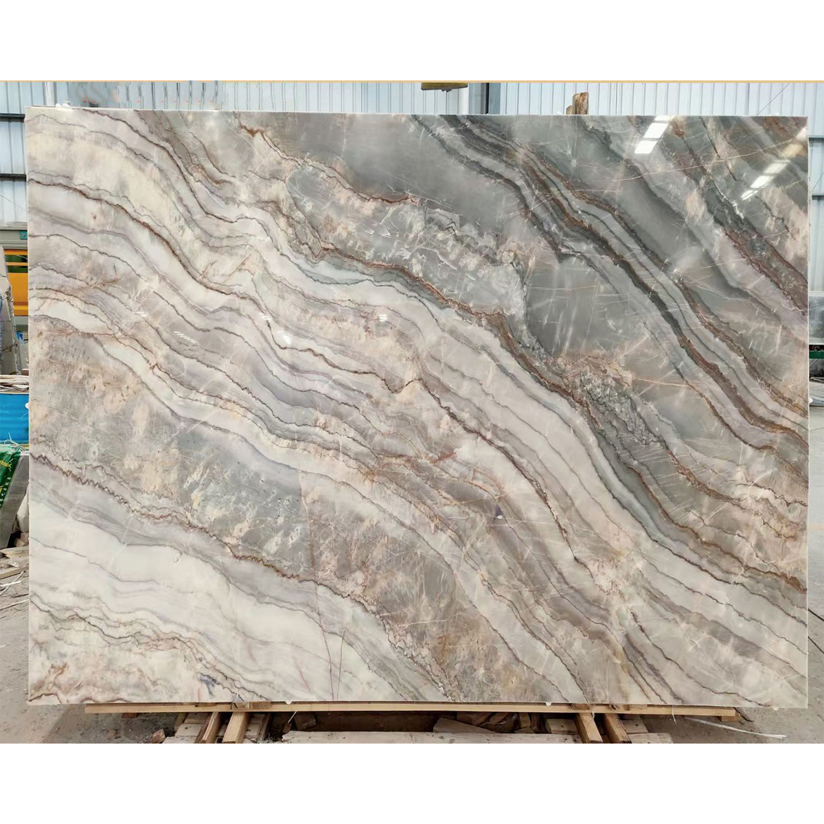 Luxury Customize Size Blue Impression Marble Slab For Wall Decor Romm Furniture Bathroom Livingroom Floor Tiles