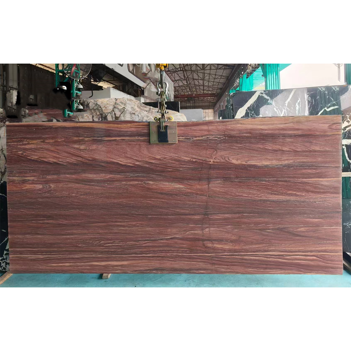 Natural Sandalwood Grain Red Marble For Stone Porjects Villa Stair Furniture Home Decor