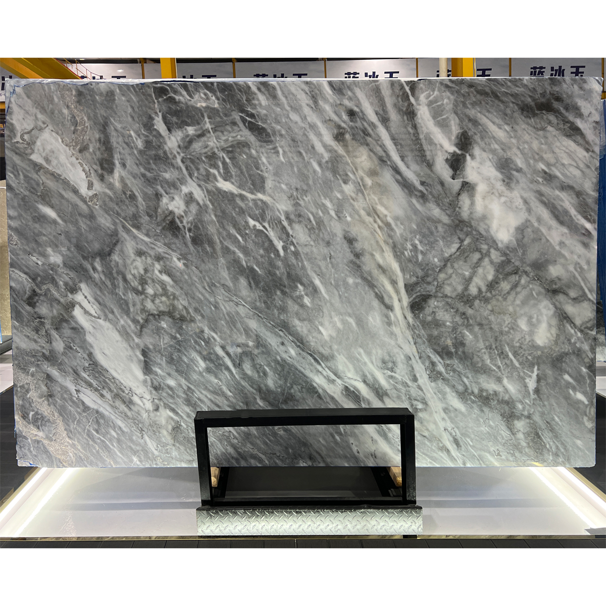 Natural Luxury Stone Himalayan Grey Marble Slab For Staircase Livingroom Floor Tiles Villa Deocr Lobby Decor