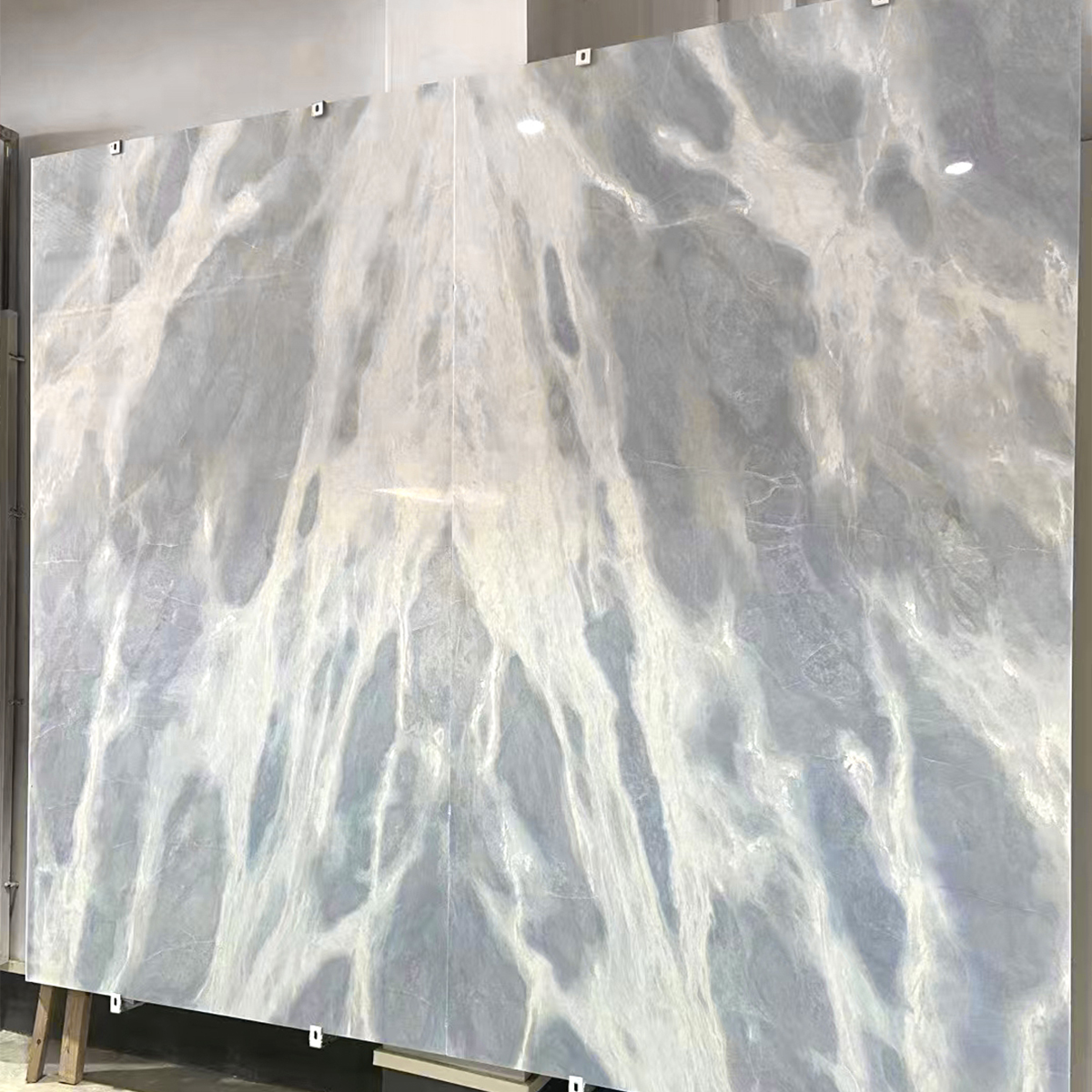 Luxury Sky White Blue Marble Slab For House Villa Decoration Engineering Hotel Lobby Decor Dining Restaurant Decoration