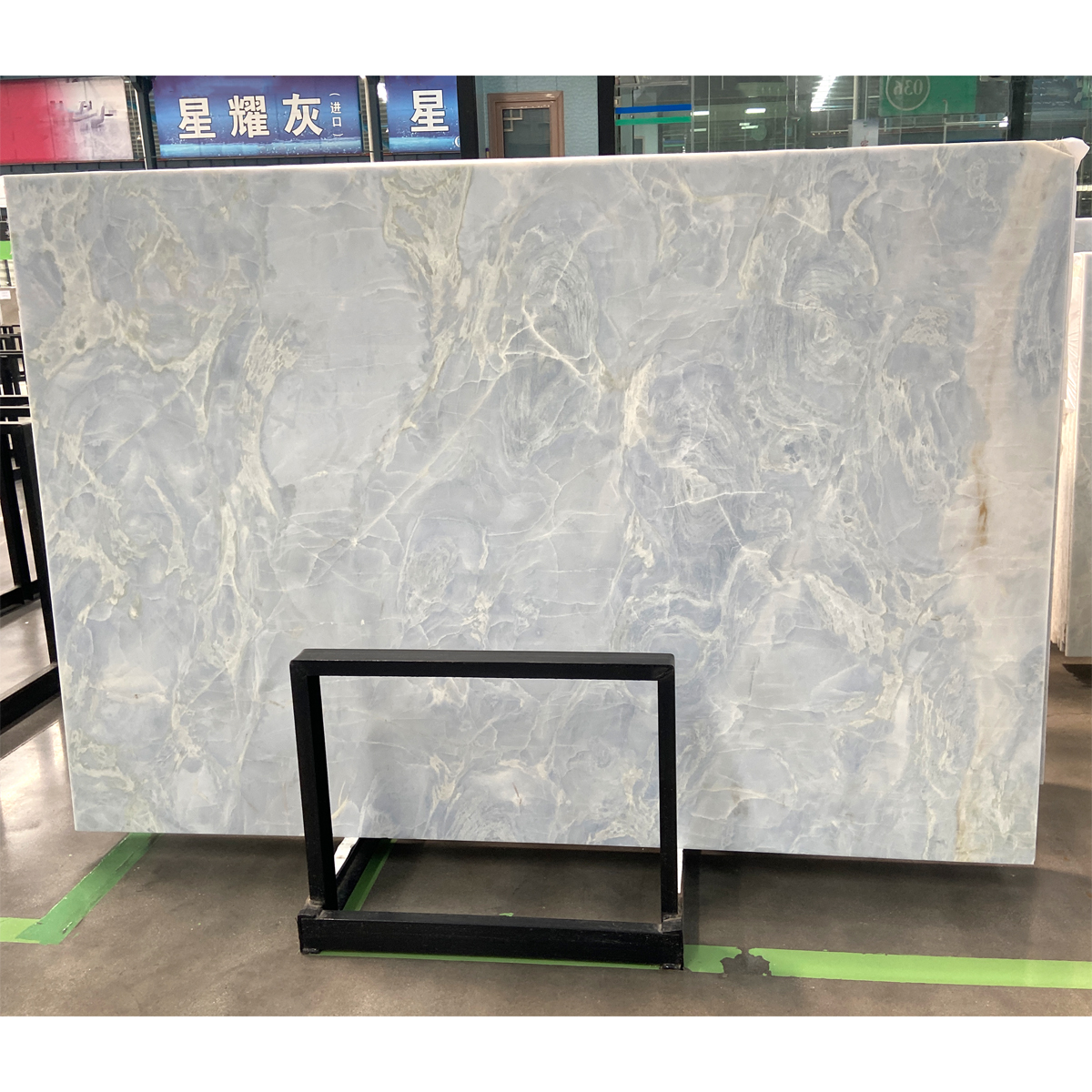 Luxury Sky White Blue Marble Slab For House Villa Decoration Engineering Hotel Lobby Decor Dining Restaurant Decoration