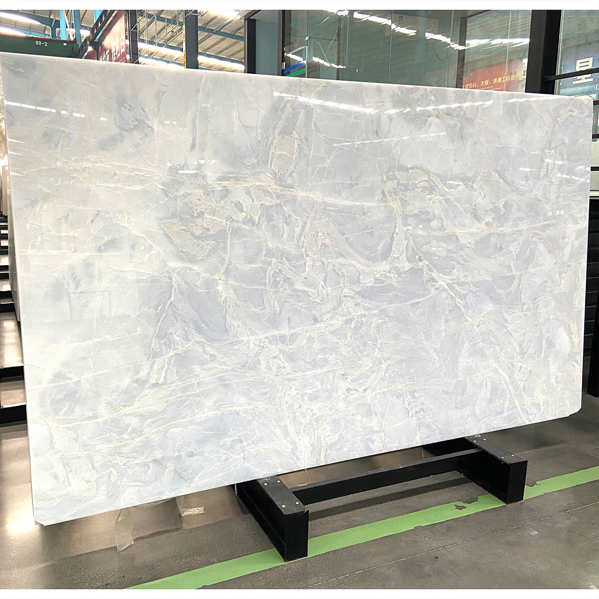 Luxury Sky White Blue Marble Slab For House Villa Decoration Engineering Hotel Lobby Decor Dining Restaurant Decoration