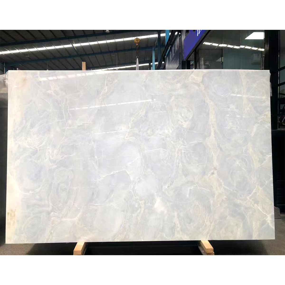 Luxury Sky White Blue Marble Slab For House Villa Decoration Engineering Hotel Lobby Decor Dining Restaurant Decoration