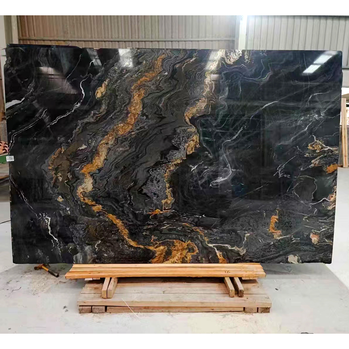 Elegant Italy Black Glod Marble For Kitchen Countertop Home Furniture Floor Tiles Hotel Lobby Decor