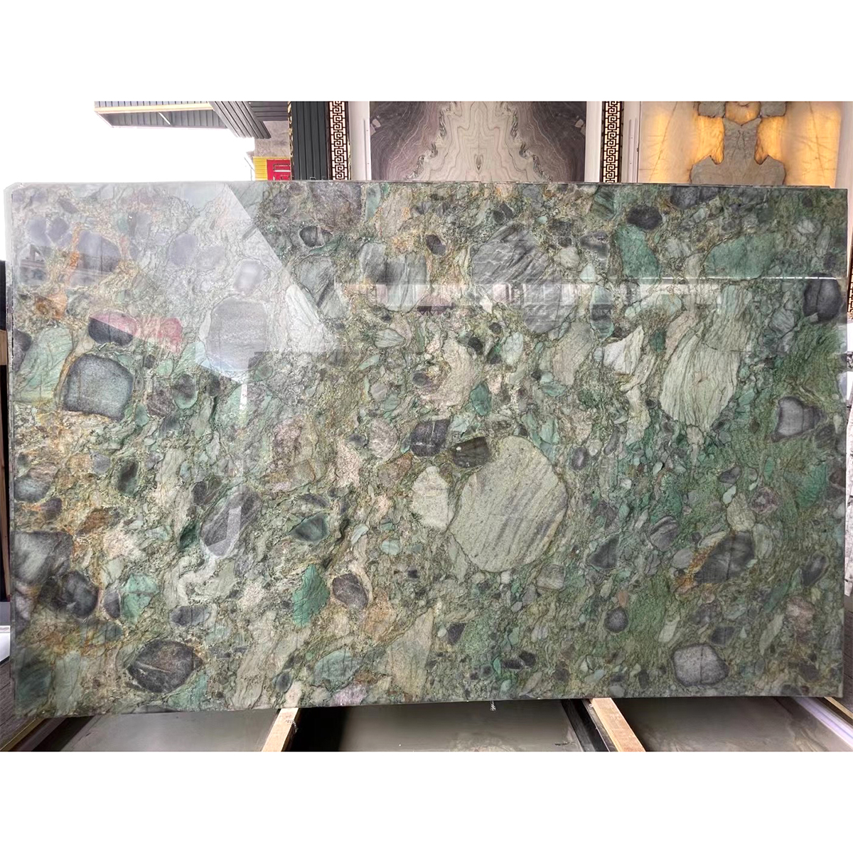 Royal Natural Stone Emerald Green Marble For Kitchen Countertop Floor Tiles Wall Decor Staircase