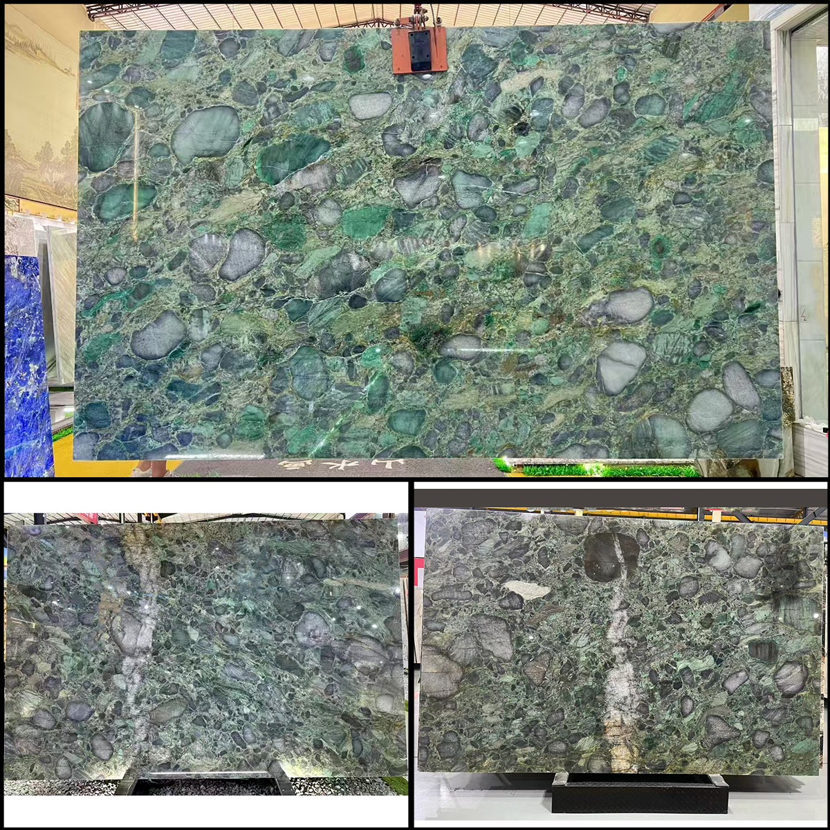 Royal Natural Stone Emerald Green Marble For Kitchen Countertop Floor Tiles Wall Decor Staircase