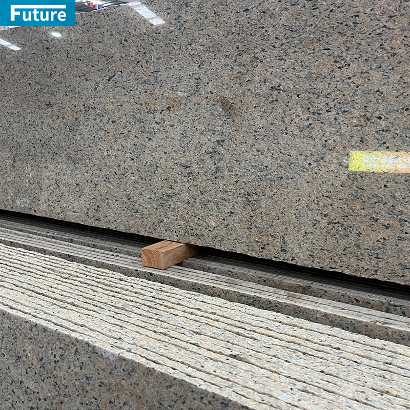 Wholesales Durable Verdy Yellow Flamed Granite Slab For Wall Veneer Ceiling Tiles Floor Tiles Kitchen Countertop Stone Projects