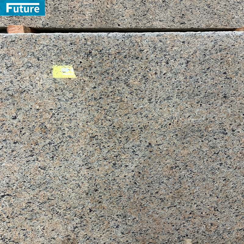 Wholesales Durable Verdy Yellow Flamed Granite Slab For Wall Veneer Ceiling Tiles Floor Tiles Kitchen Countertop Stone Projects