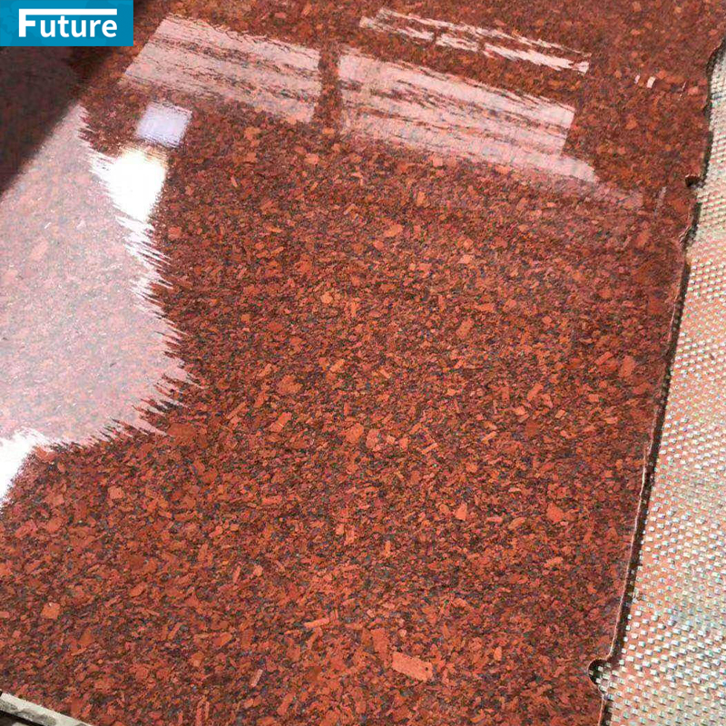 Polish Glazed Wholesales Durable Indian Red Granite Slab For Wall Veneer Ceiling Tiles Floor Tiles Kitchen Countertop Stone Projects