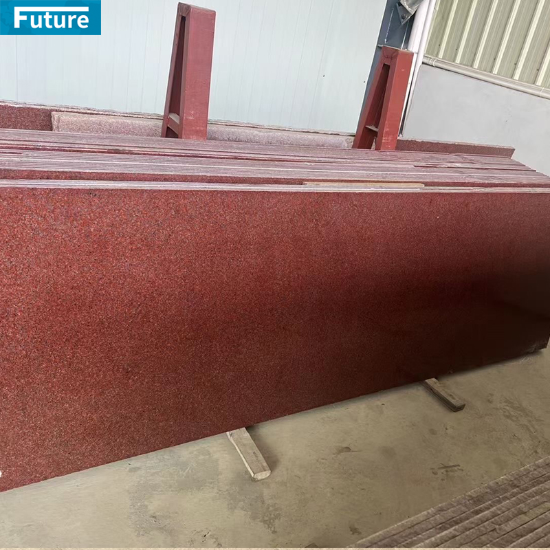 Polish Glazed Wholesales Durable Indian Red Granite Slab For Wall Veneer Ceiling Tiles Floor Tiles Kitchen Countertop Stone Projects